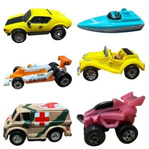 Vintages 1980s Road Champs Micro Machines Miniature Car Bundle , Lot of 6